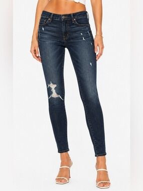 Mother The Looker Jaded & Torn Distressed Skinny Jeans Size 26 | EUC